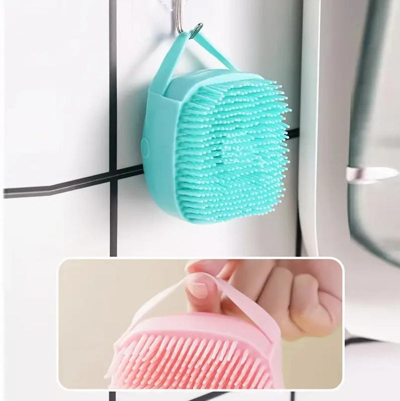 Silicone Dog Bath Brush – Gentle Massage & Shampoo Dispenser for Easy Grooming